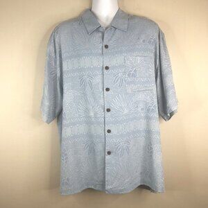 Montego Palms Hawaiian Quiet Luxury Silk Shirt NWT XLarge Blue Cruise Resort
